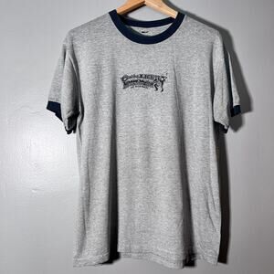 Vintage Coors Light Mountain Jam 2003 Red Rocks Ringer T-Shirt Gray Concert Tee